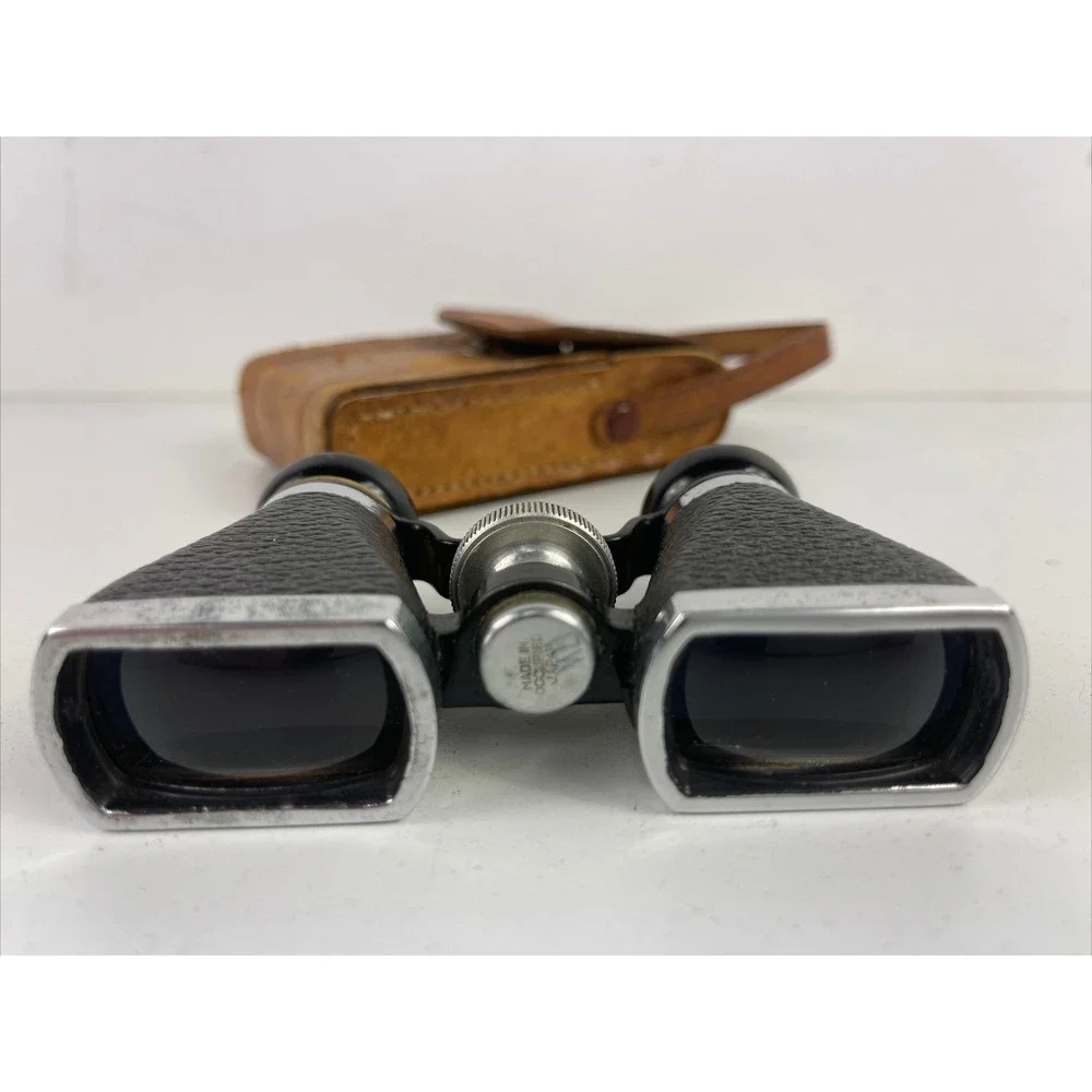Vintage‎ 40's OFUNA Japan 3X10 Coated Opera Glasses Binoculars ~ Leather Case